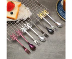 5PCS Multicolor Stainless Steel Butterfly Coffee Spoon Fruit Cold Drink Ice Cream Dessert Tea Spoon