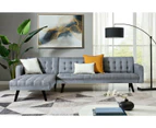 Foret 5 Seater grey Sofa Bed Modular Corner Lounge Couch