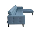 Foret 5 Seater grey Sofa Bed Modular Corner Lounge Couch