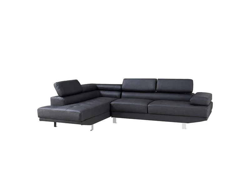 Foret black 4 Seater Sofa L Shape Lounge Couch