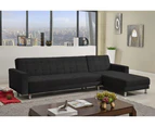 Foret black 5 Seater Sofa Bed Modular Corner Lounge Couch