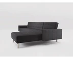 Foret black 5 Seater Sofa Bed Modular Corner Lounge Couch