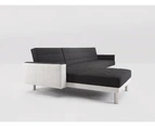 Foret 5 Seater Sofa Bed Modular Corner Lounge Recliner Chaise Couch Fabric Black White