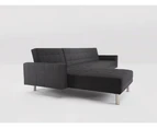 Foret black 5 Seater Sofa Bed Modular Corner Lounge Couch