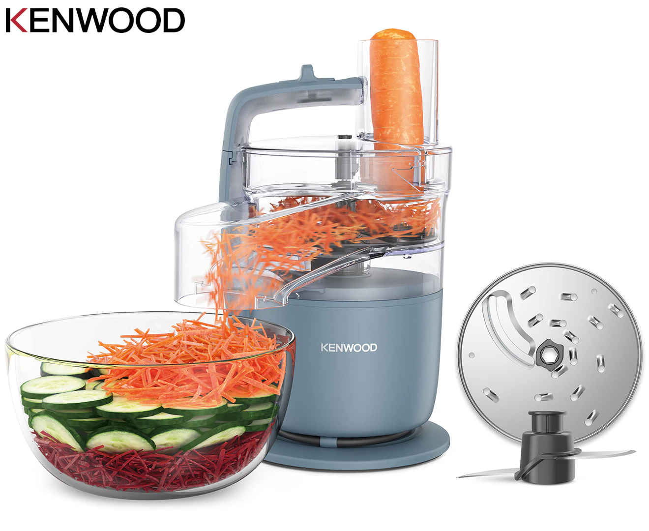 Kenwood MultiPro Go Super Compact Food Processor - Storm Blue