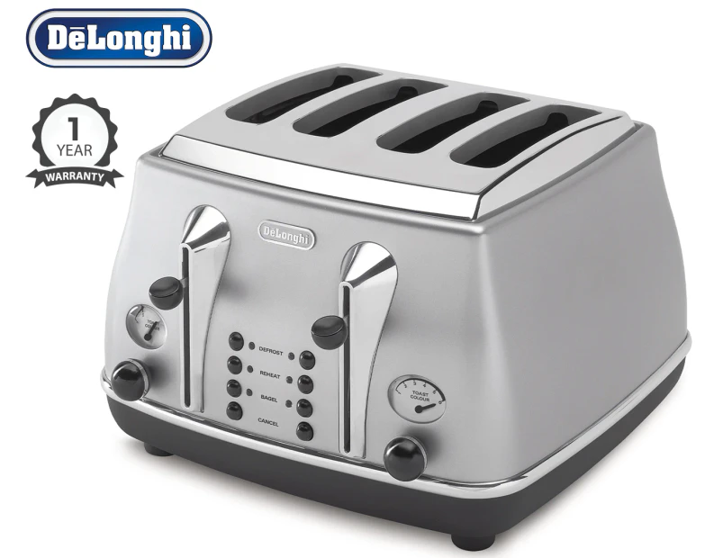DéLonghi Icona Classic 4-Slice Toaster - Silver CTO4003S
