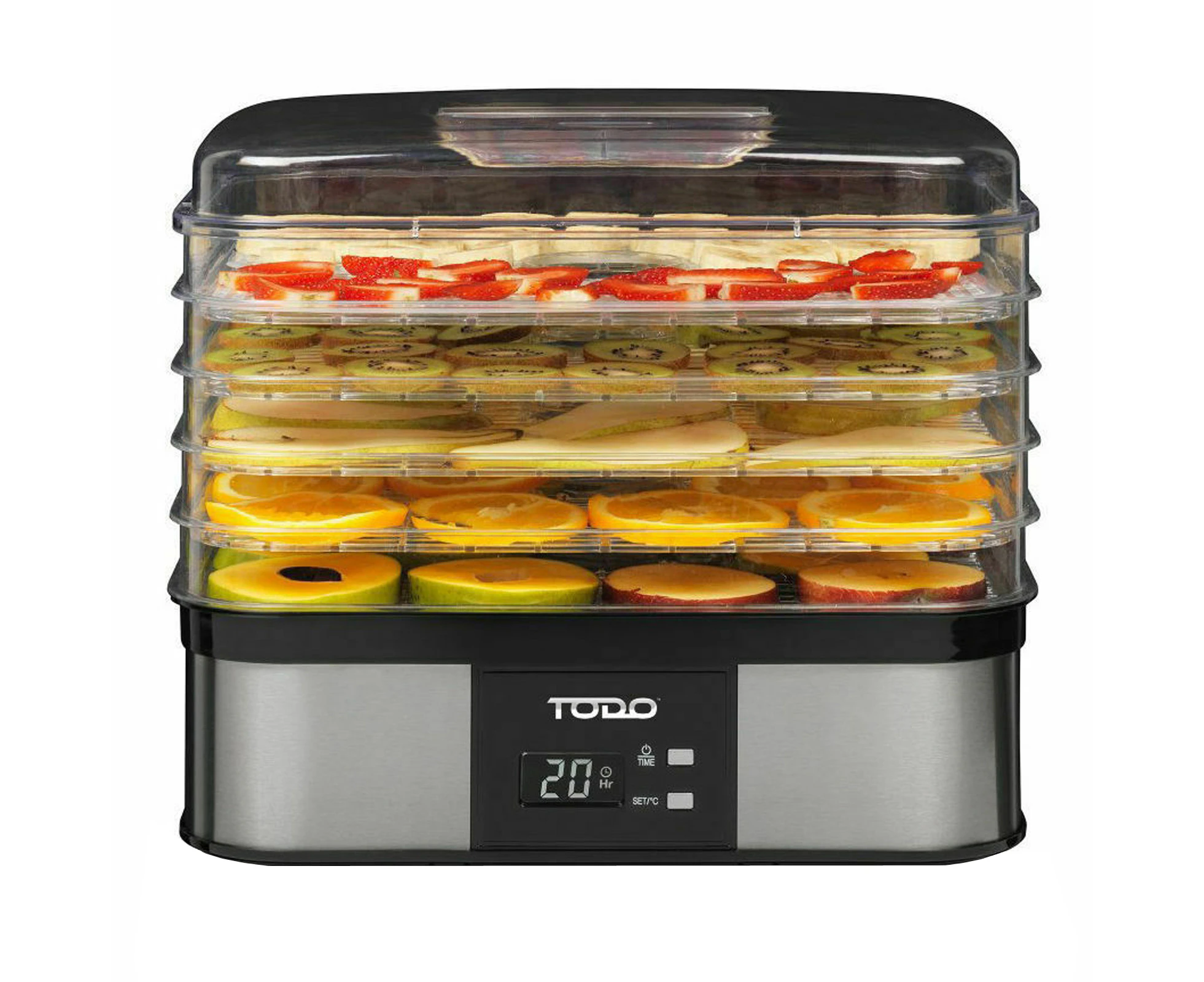 TODO 250W Stainless Steel Food Dehydrator Preserve Yogurt Fruit Dryer Jerky Maker