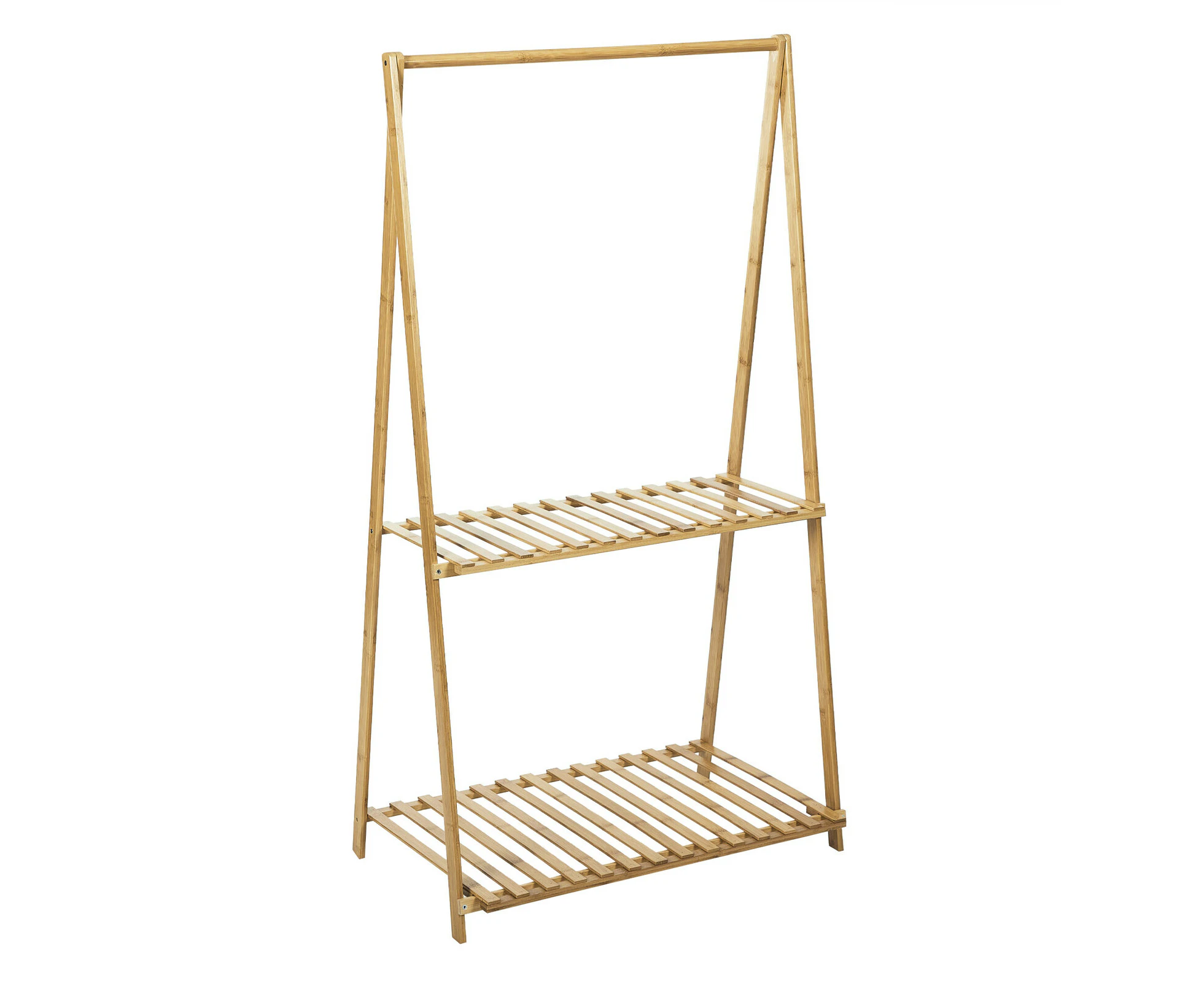 Cooper & Co. Anori 2 Tier Natural Indoor Bamboo Plant Stand/Hanging Bar 127.5cm