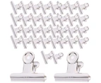 DELI 51mm Bulldog clips Stainless Steel Paper clamps 36 pcs