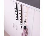 Home Kitchen Accessories Over Door Hook Portable Multi-Purpose Plastic Door Back Hanger Rack-brown