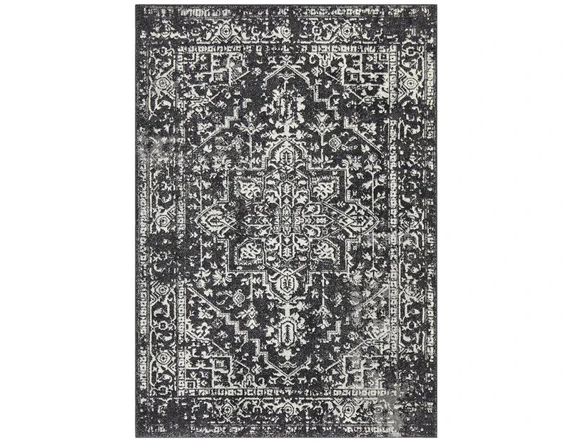 Cheapest Rugs Online Evoke Medallion In Charcoal Rug