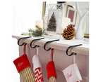 4 Pieces Christmas Stocking Holder Hooks Metal Hooks Christmas Stocking Clips Stocking Hanger Hooks-4