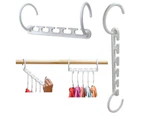 5-slot Clothes Hanger Closet Wardrobe Plastic Multi-hook Clothes Hanger Coat Display Organizer Rack-