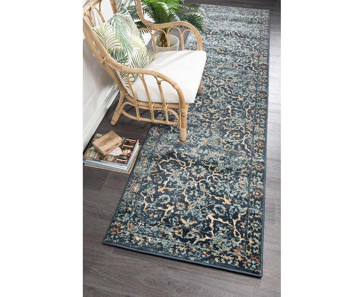 Cheapest Rugs Online Oxford Shiraz Navy Runner Rug