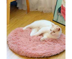 Pomeranian small kennel dog mat round Plush pet mat cat Teddy-S