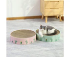 Cat Toy, Corrugated Cardboard Cat Catnip Scraper Nail Scraper Mat Kitten Bed Toy-Green-Large