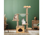 PaWz Cat Tree Scratching Post Scratcher Cats Tower Wood Condo Toys House 130cm