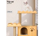 Pawz Cat Tree Scratching Post Scratcher Cats Tower Wood Condo Toys House 155cm