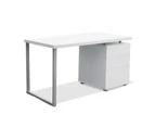 Office Furniture Metal Desk with 3 Drawers - White