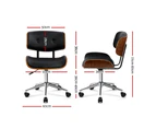 Office Furniture Wooden Office Chair Black Leather