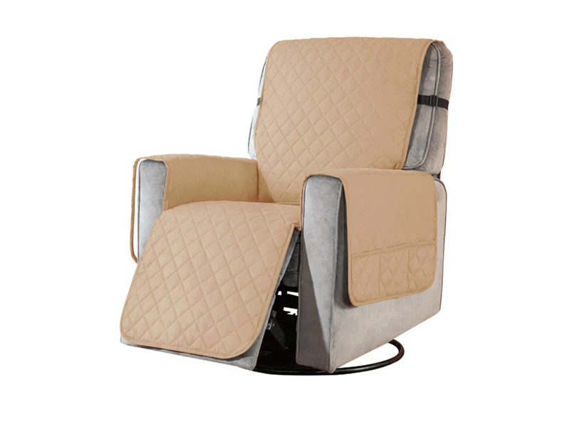 Waterproof Recliner Chair Cover with Non Slip Strap - Khaki