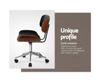 Office Furniture Wooden Office Chair Black Leather