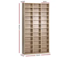 Office Furniture 528 DVD 1116 CD Storage Shelf Media Rack Stand Cupboard Book Unit Oak