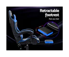 Office Furniture Office Chair Leather Gaming Chairs Footrest Recliner Study Work Blue