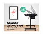 Office Furniture Adjustable Drawing Desk - Black and Grey