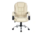 Office Furniture Office Chair Gaming Computer Chairs Executive PU Leather Seat Beige