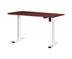 Office Furniture Electric Standing Desk Motorised Sit Stand Desks Table White Walnut 140cm