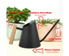 Watering Pot | 38.04oz Conical Stainless Plant Watering Devices | Wide Flat Bottom Flower Waterer Long Spout Pot To Prevent Spillage For Indoor Plants