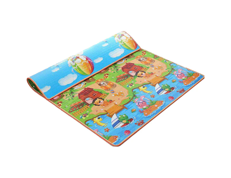 Baby Play Mat, Playmat Baby Crawling Mat for Floor Baby Mat Large, Plush Surface Foldable Non-Slip style 3