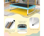 Costway 3-in-1 Kids Trampoline/Swing/Horizontal Bar w/Enclosure Safety Net Pad Indoor Outdoor Jumping Fun Yellow