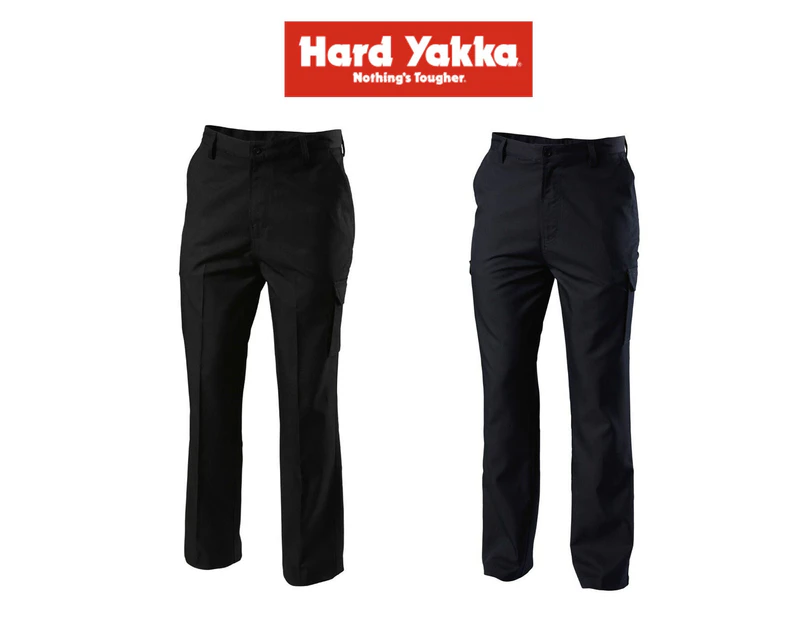 Mens Hard Yakka Cargo Workwear Pants Black Midnight Blue Safety Y02590 - Midnight