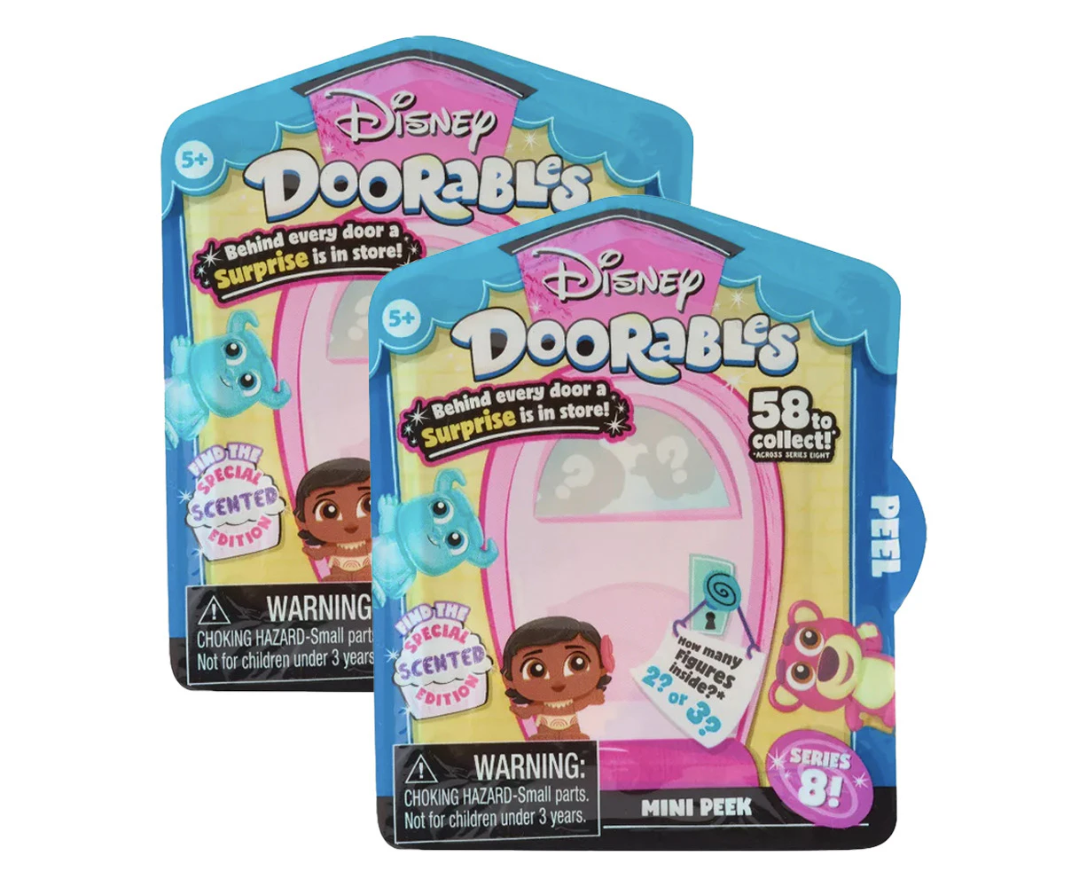 2PK Disney Doorables Collectible Mini Peek Figures S8 Surpise Toy Assorted 5+