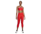 Nike Women's Dri-Fit Fast Yoga Crop Leggings Chile Red/Reflective Silver - Chile Red/Reflective Silv