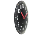 NeXtime Duomo 20cm Mini Table/Bedside Glass Clock Analogue Silent Sweep Black