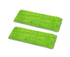 2PK Sabco MultIFit Replacement Cleaning Pad Refill Flat Mop/Bucket Sets Green
