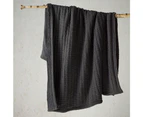 Bianca Amalfi Throw Rug Sofa/Bed Warm Blanket Soft Home/Room Bedding Charcoal