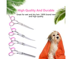 7 inch Professional Cat Dog Pet Grooming Scissors Shear Hair Cutting Curved Set