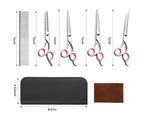 7 inch Professional Cat Dog Pet Grooming Scissors Shear Hair Cutting Curved Set