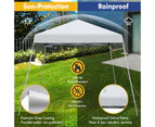 Costway 3x3 m Instant Pop Up Canopy Folding Slanted Leg Canopy Tent w/Carry Bag UPF50+ UV Protection