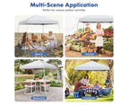 Costway 3x3 m Instant Pop Up Canopy Folding Slanted Leg Canopy Tent w/Carry Bag UPF50+ UV Protection