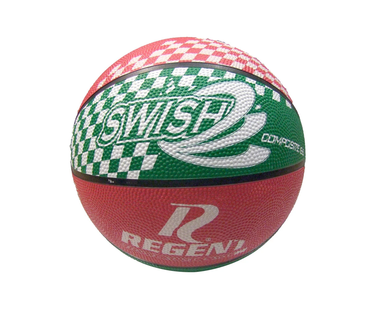 Regent Swish Indoor/Outdoor Training Basketball Size 6 Synthetic Rubber Red/Grn