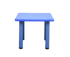Square Kids Playing Study Activity Table Blue 60x60cm
