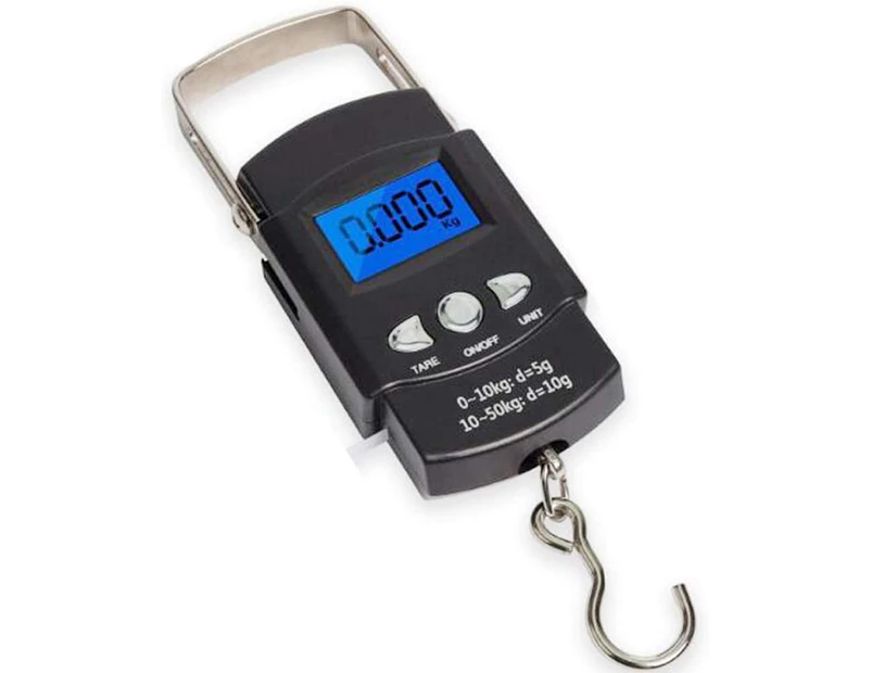 Fishing Scale 110Lbs/50Kg Backlit Lcd Display, Portable Electronic Scale Digital Fish Hook Hanging Scale With Tape Measure Ruler