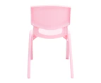Set of 2 Kids Plastic Pink Chair Up to 100KG