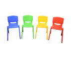 2x Kids Plastic Chairs in Mixed Colours Up to 100KG