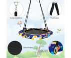 Costway 2-in-1 36" Kids Trampoline Mini Trampolines & Swing Seat Fitness Rebounder Indoor Jumping Fun w/Handle